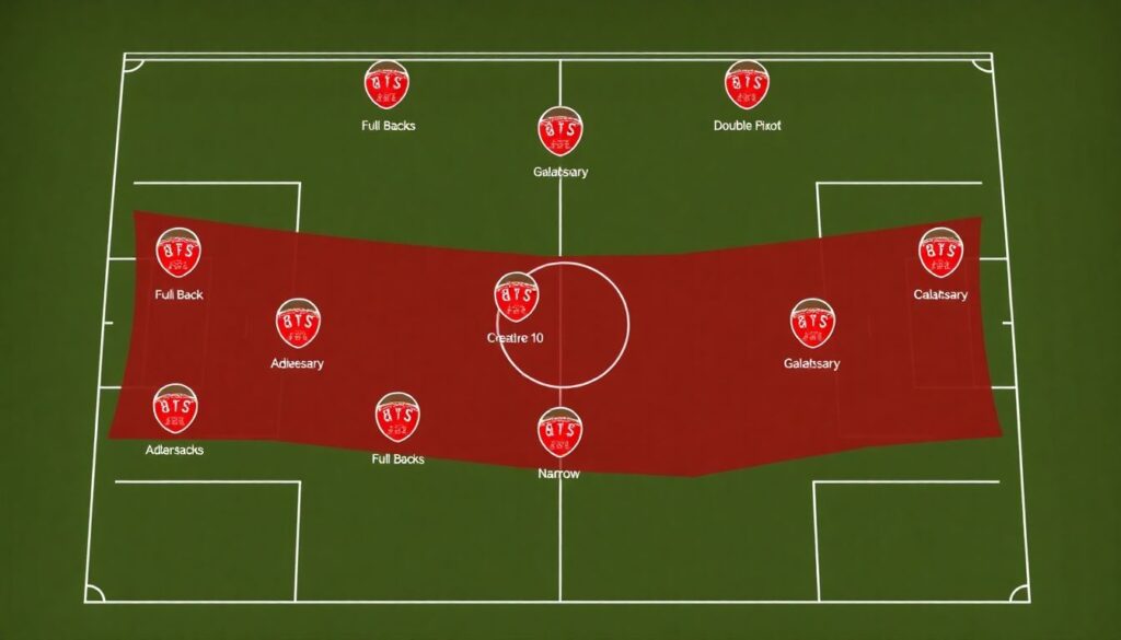 Tactical Board: Dissecting Galatasaray's (or Fenerbahçe's/Beşiktaş's) Preferred Formation - иллюстрация